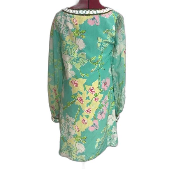 Lilly Pulitzer Madly Glamorous Harper Beaded Shift Dress 100% Silk Women Size 6 - Picture 4 of 15